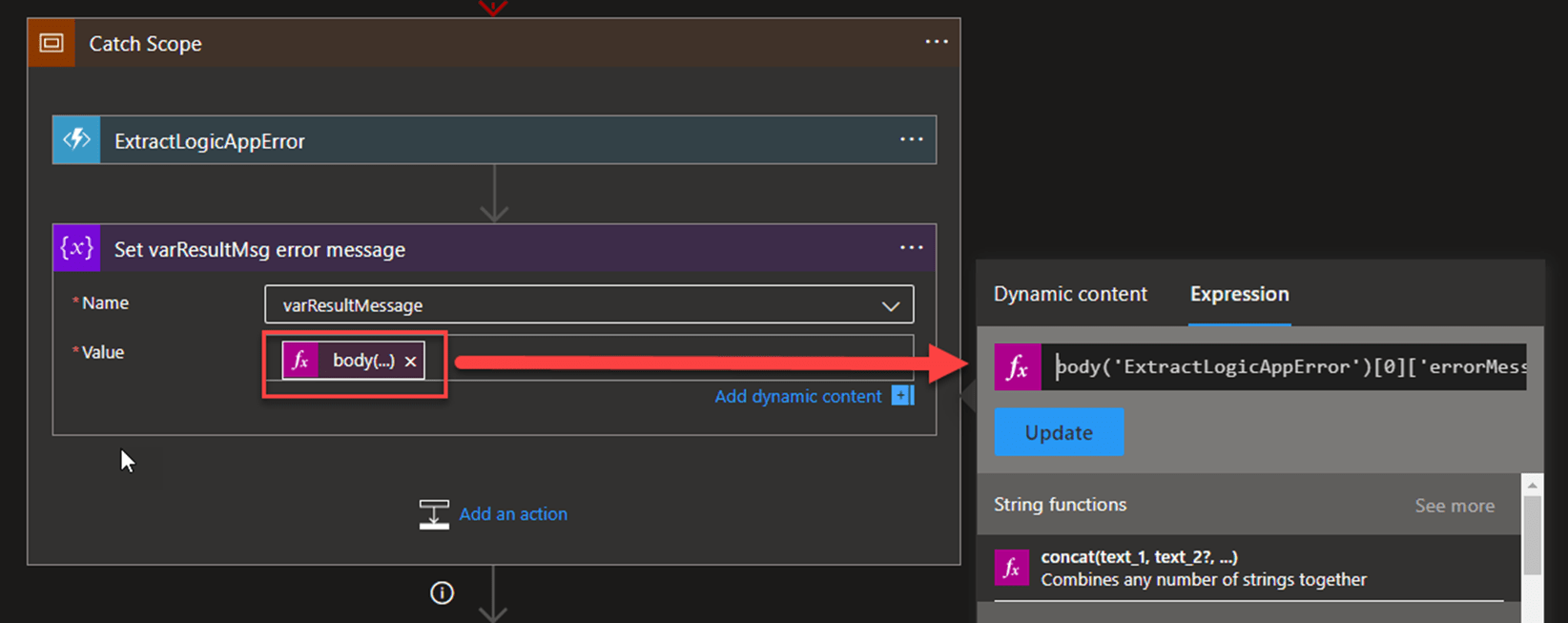 How to throw custom exceptions inside Logic Apps Using default