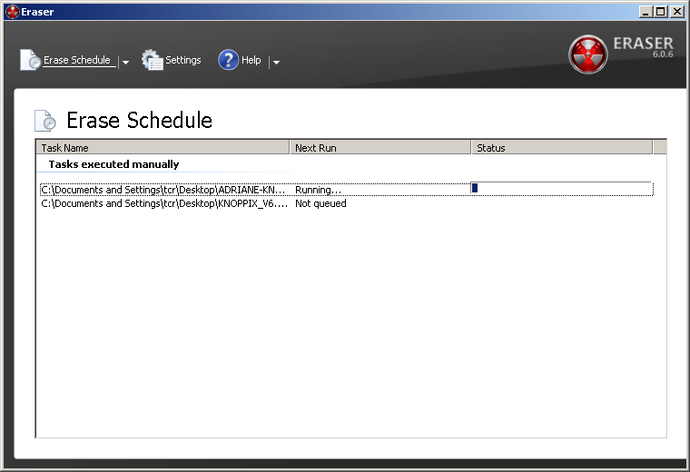 Eraser Und die Daten sind weg Servervoice