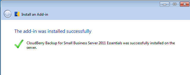 CloudBerry Installation Successful ServeTheHome