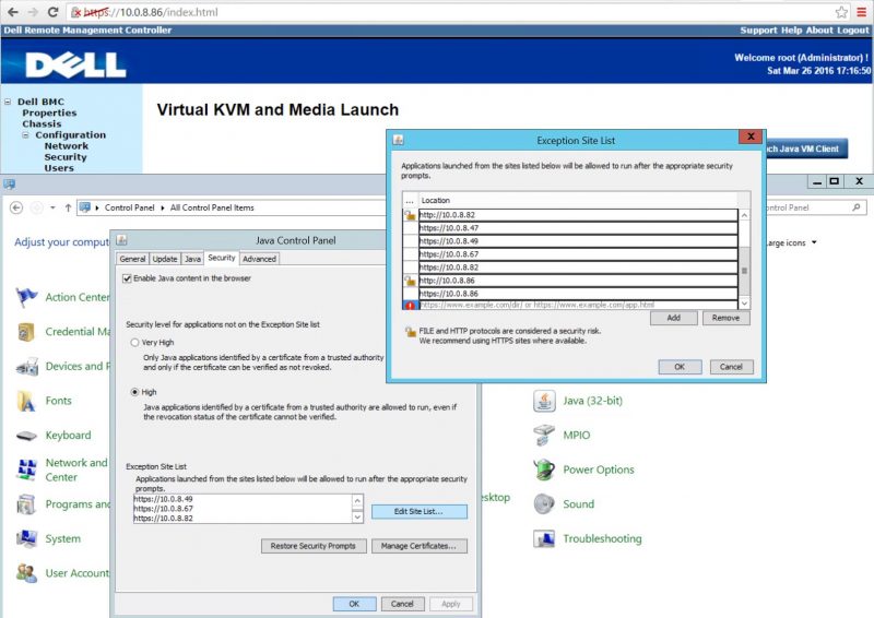 Application blocked error message