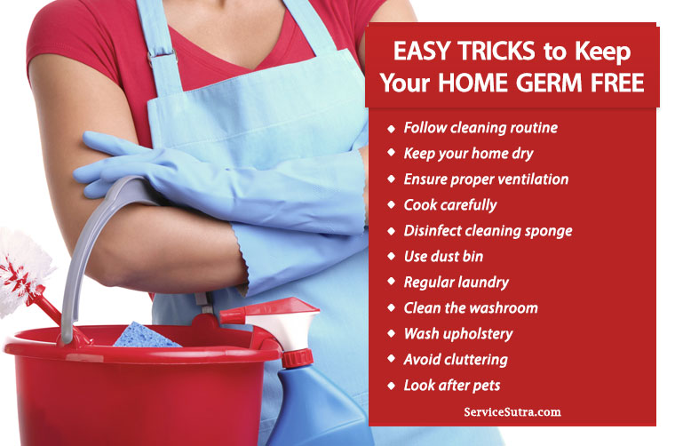 12 Easy Tricks to Keep Your Home Germ Free and Sanitized ServiceSutra