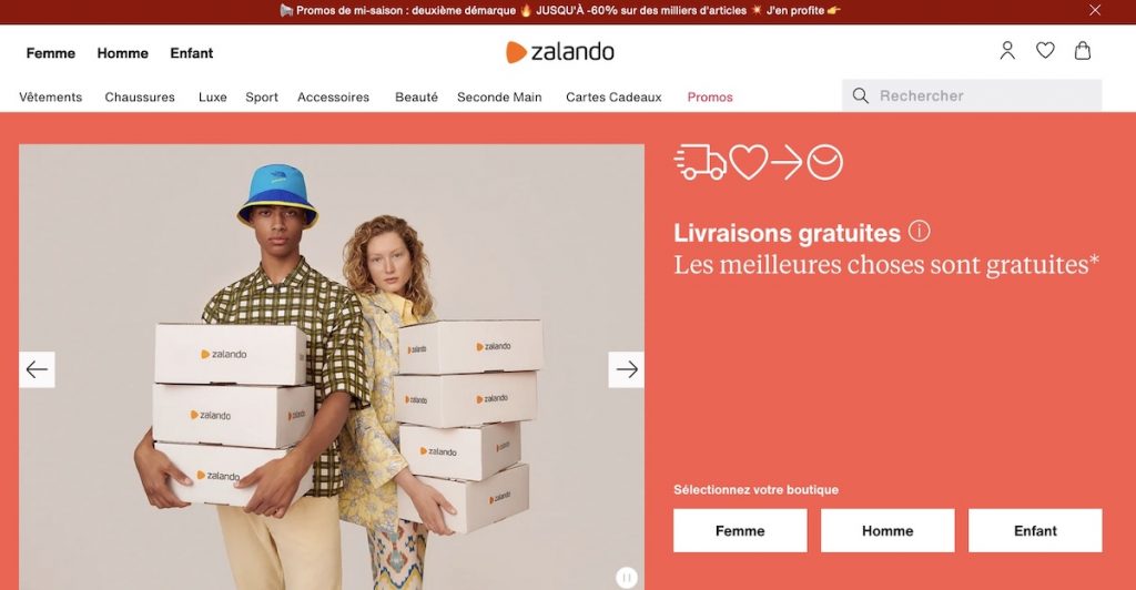 Code promo Zalando Réduction + Carte Cadeau avec remboursement Cashback