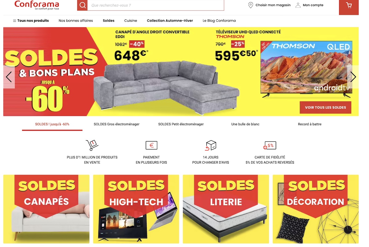 Soldes Conforama Code promo livraison gratuite Janvier 2022