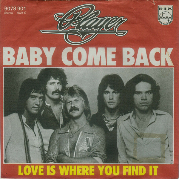 1977 Player Baby Come Back (US1 UK32) Sessiondays
