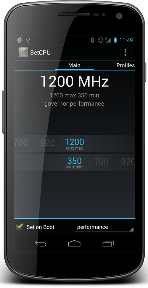 SetCPU for Android