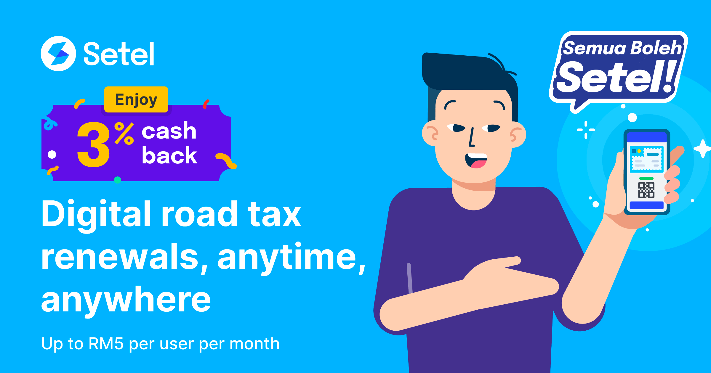 Renew road tax Setel