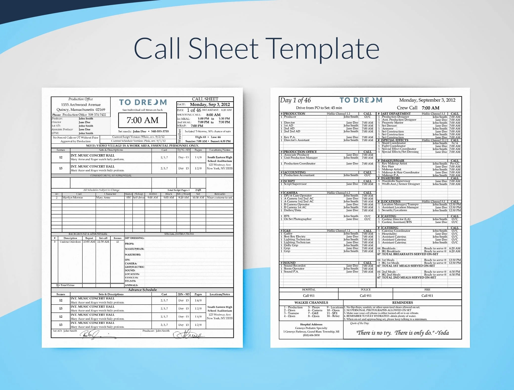 Indie Film Budget Template