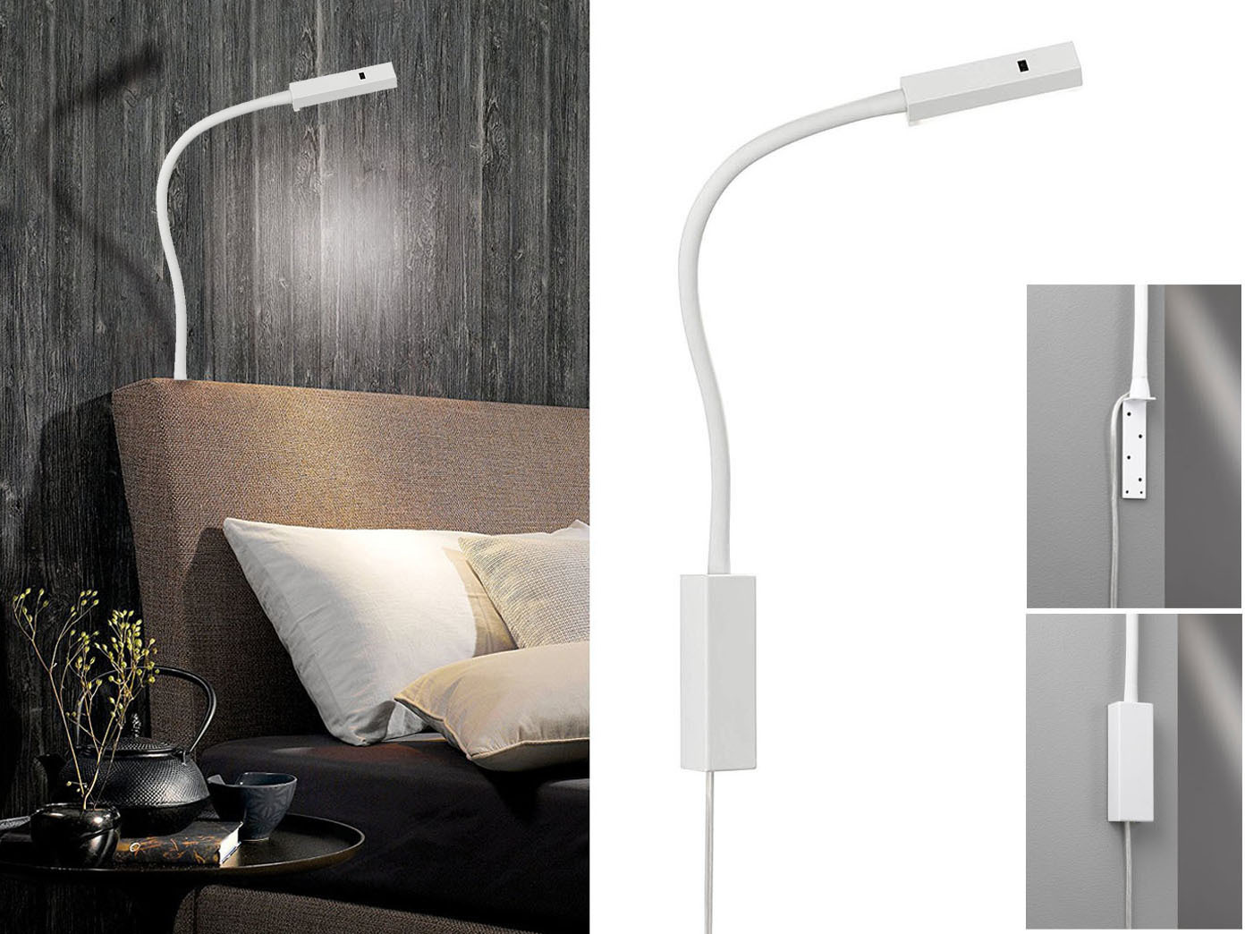 LED Bettlampen Leseleuchten für Bett Kopfteil Couch & Wandmontage