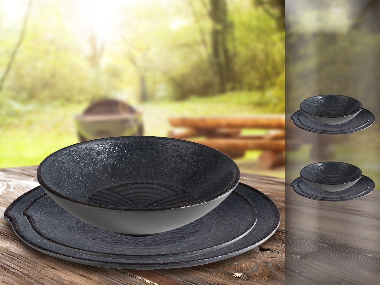 CAMPING TABLEWARE, MELAMINE Dinner Set, Picnic Tableware for Boat