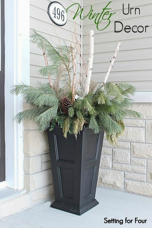 Beautiful Winter Urn Decor Ideas Setting For Four Interiors