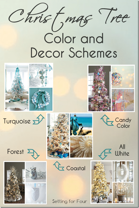Christmas Tree Color Trend 2024 Christmas Tree Color and Decor Schemes Setting for Four