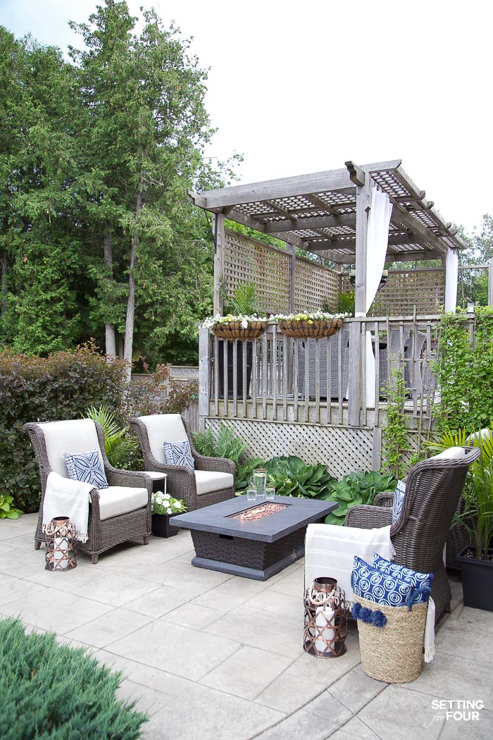 Outdoor Patio Ideas, Patio Furniture and Backyard Decor Setting For