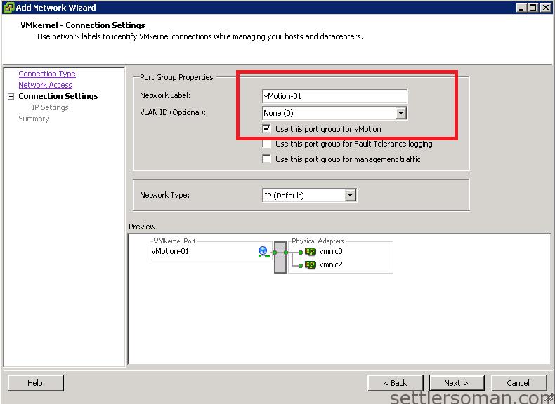 Set up MultiNIC vMotion on vSS via vSphere Client 3 Settlersoman A