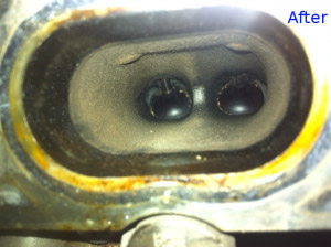 Carbon cleaning intake valve Walnut Shell Blasting - Sevan Motorworx