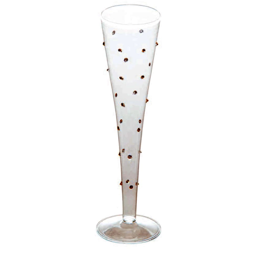 Gatsby Champagne Flutes with Gold Dots Set of 4 by Abigails Seven Colonial