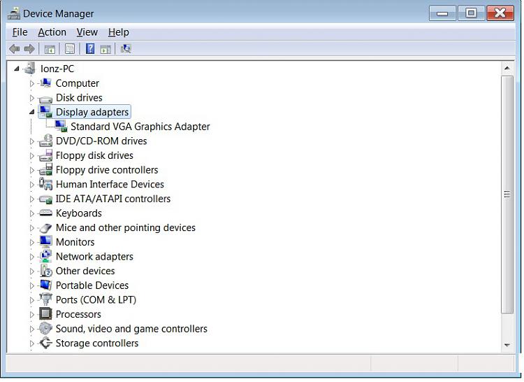 How To Install Standard Vga Graphics Adapter Windows 7 Adapter View
