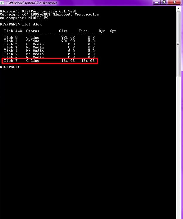 External HDD not show up in my computer (Not Initialised and Unknown