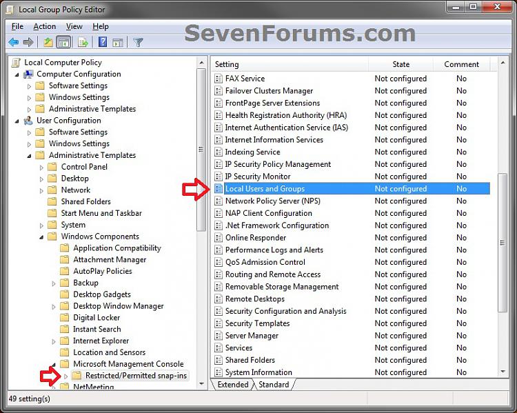 Local Users and Groups MMC Snapin Enable or Disable Windows 7 Help