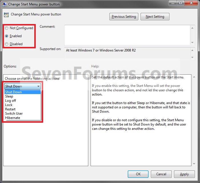 Power Button - Start Menu Windows 10 Forums