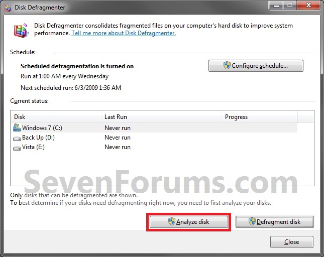 Disk Defragmenter Open and Use Tutorials
