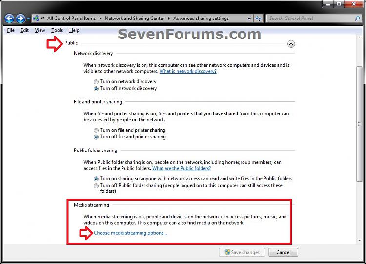 Media Streaming Using Windows Media Player Turn On or Off Tutorials