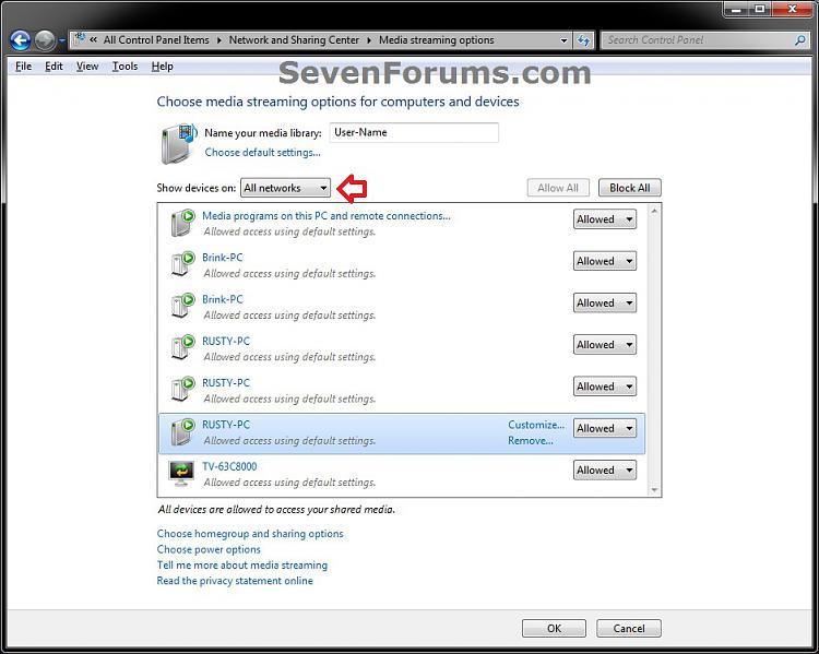 Media Streaming Using Windows Media Player Turn On or Off Tutorials