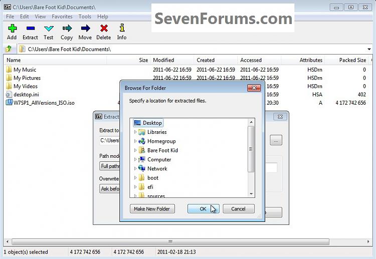 ISO Disk Image File Extract to the Desktop Tutorials