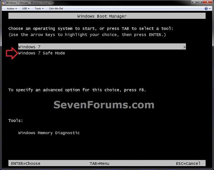 Safe Mode Add to Windows Boot Manager Screen in Windows 7 Tutorials