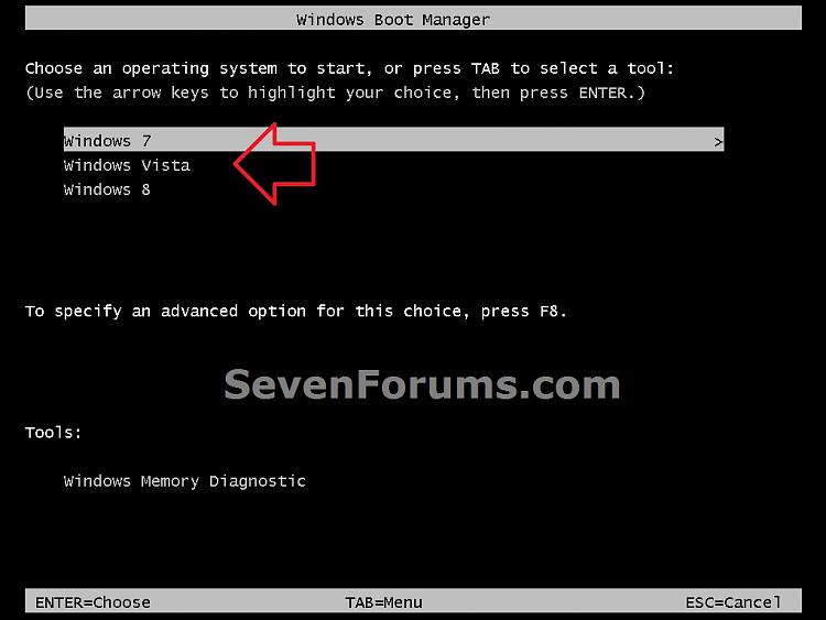 Windows Boot Manager Screen Change Listed OS Arrangement Order