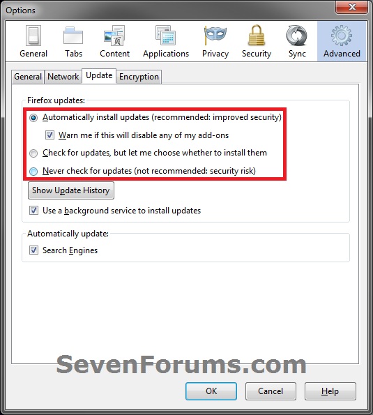Firefox Automatic Updates Enable or Disable Tutorials