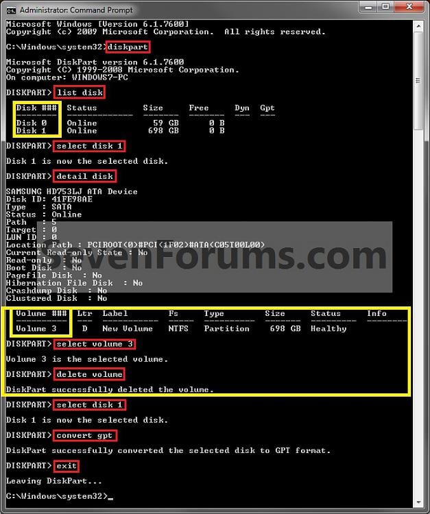 Convert MBR Disk to GPT Disk Tutorials