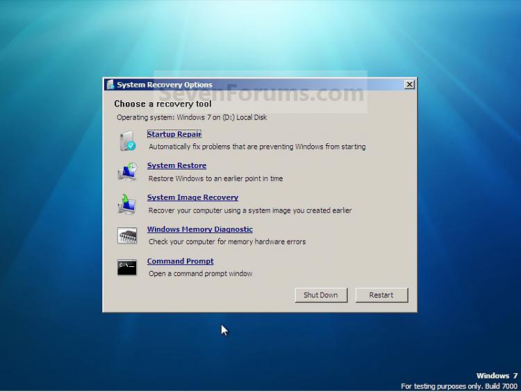 Cara Masuk ke System Recovery Options Windows7/8/8.1/10