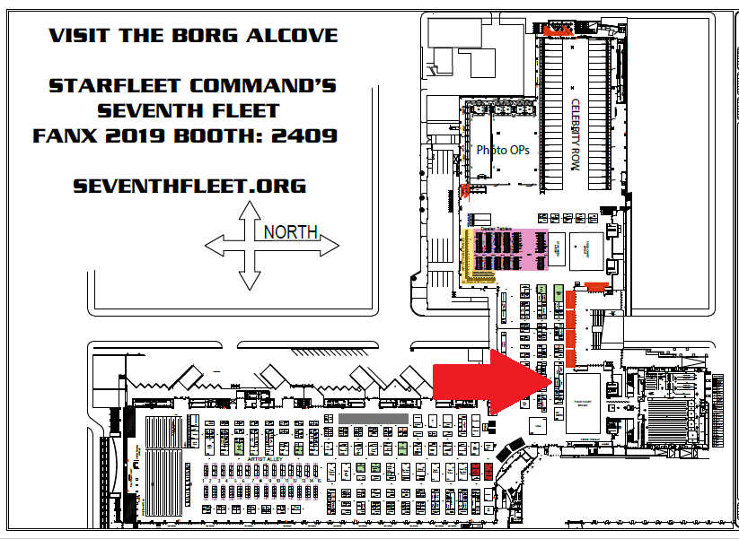 Seventh fleet booth at fanx 2019 Starfleet Command's Seventh Fleet
