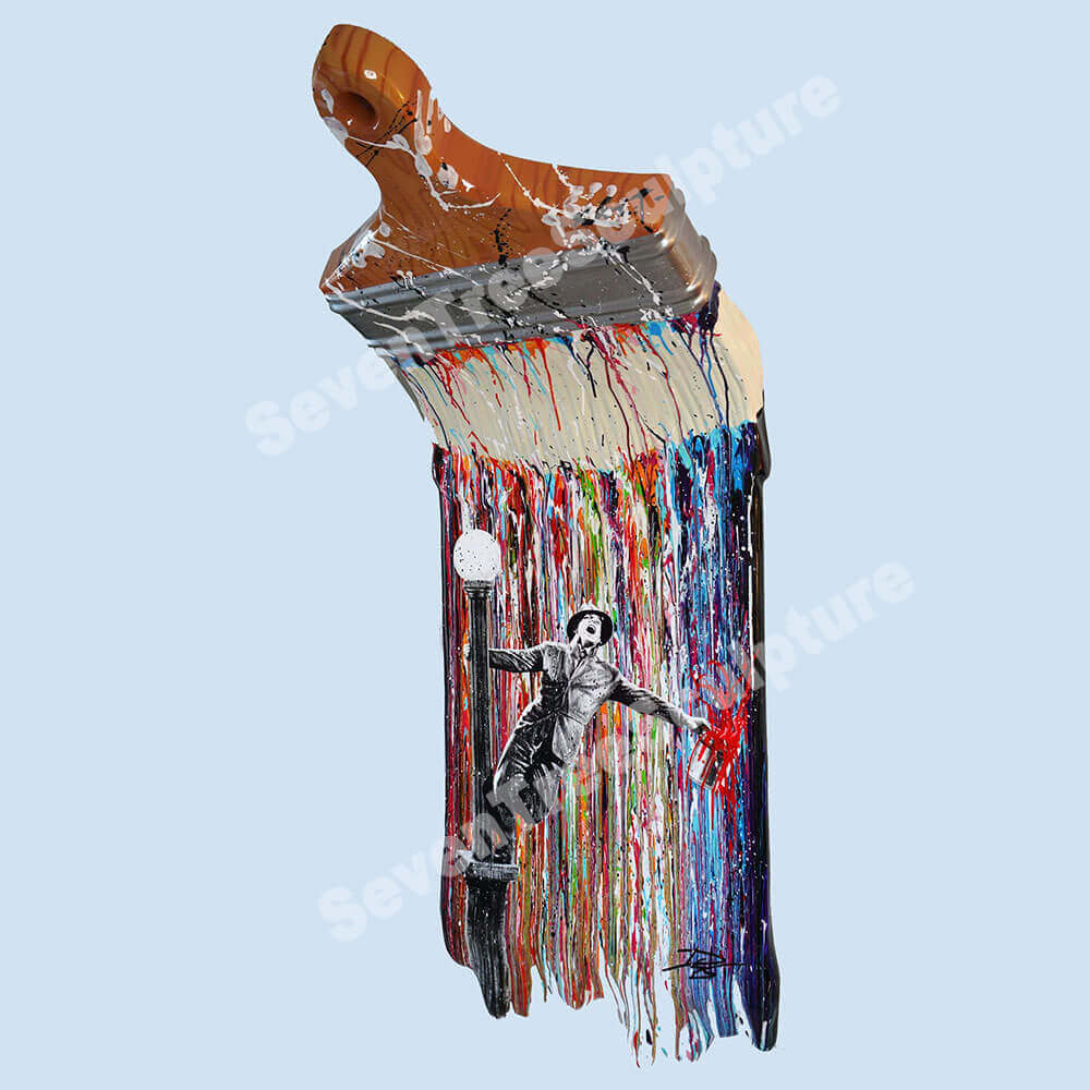 Julien Durix For Sale Color Painting Fiberglass Paint Brush Sculpture