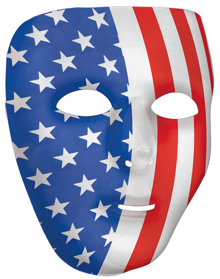 Mask Full Face Red White Blue