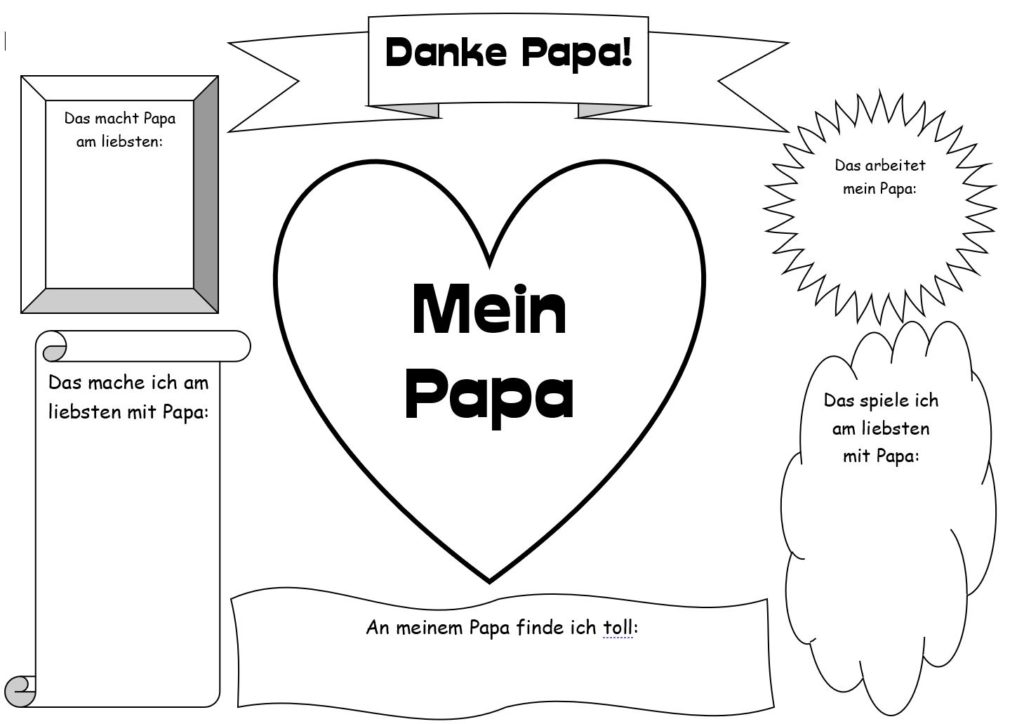 Malvorlage Vatertag das BlogMagazin