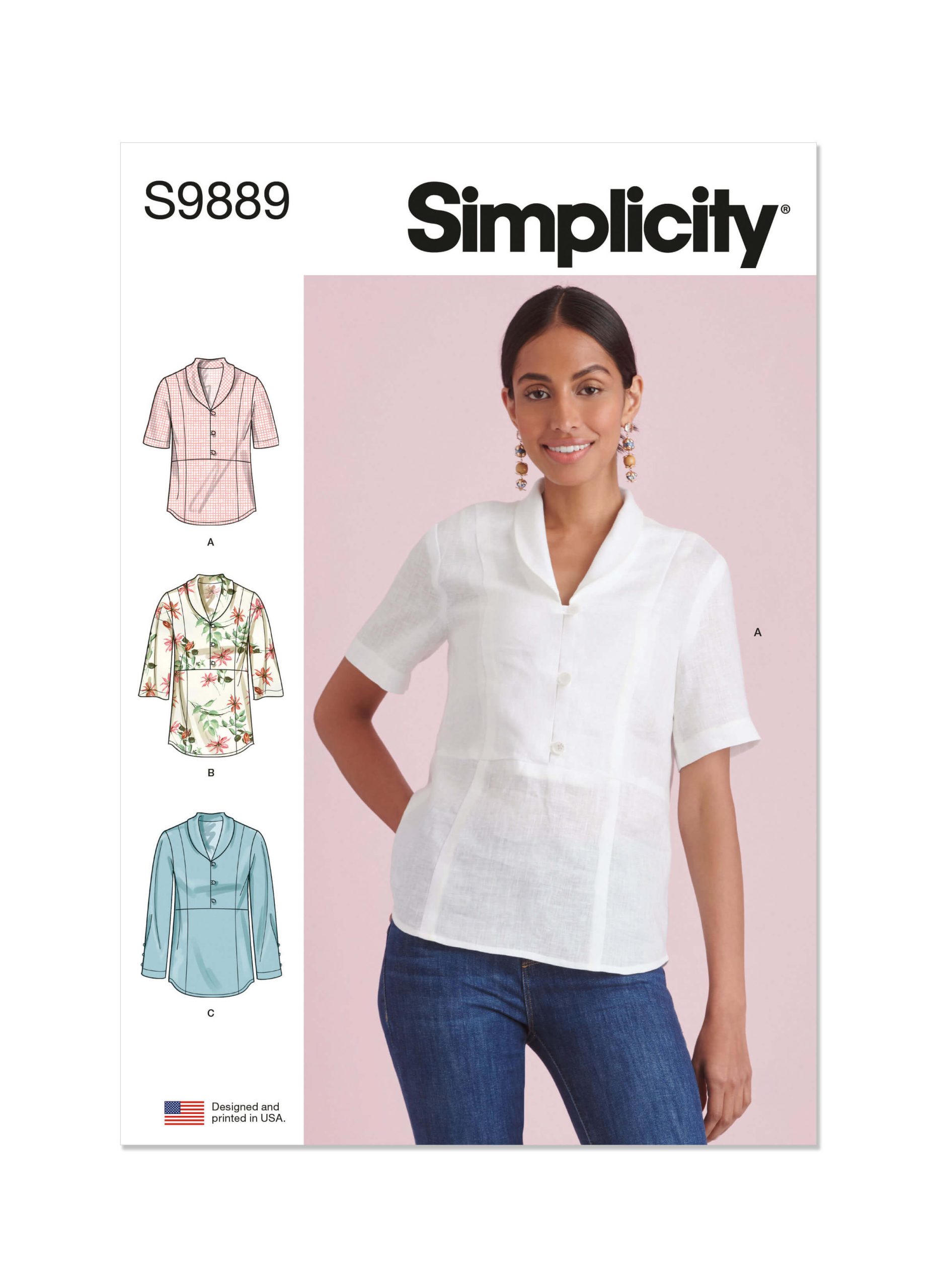 Simplicity Sewing Pattern S9889 Misses’ Tops Sewdirect