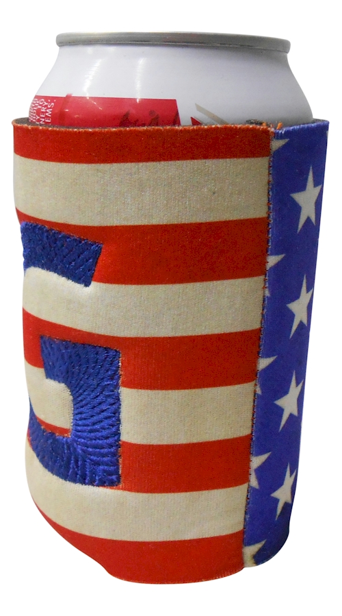Unsewn 12oz Can Koozie Embroidery Blanks VINTAGE OLD GLORY