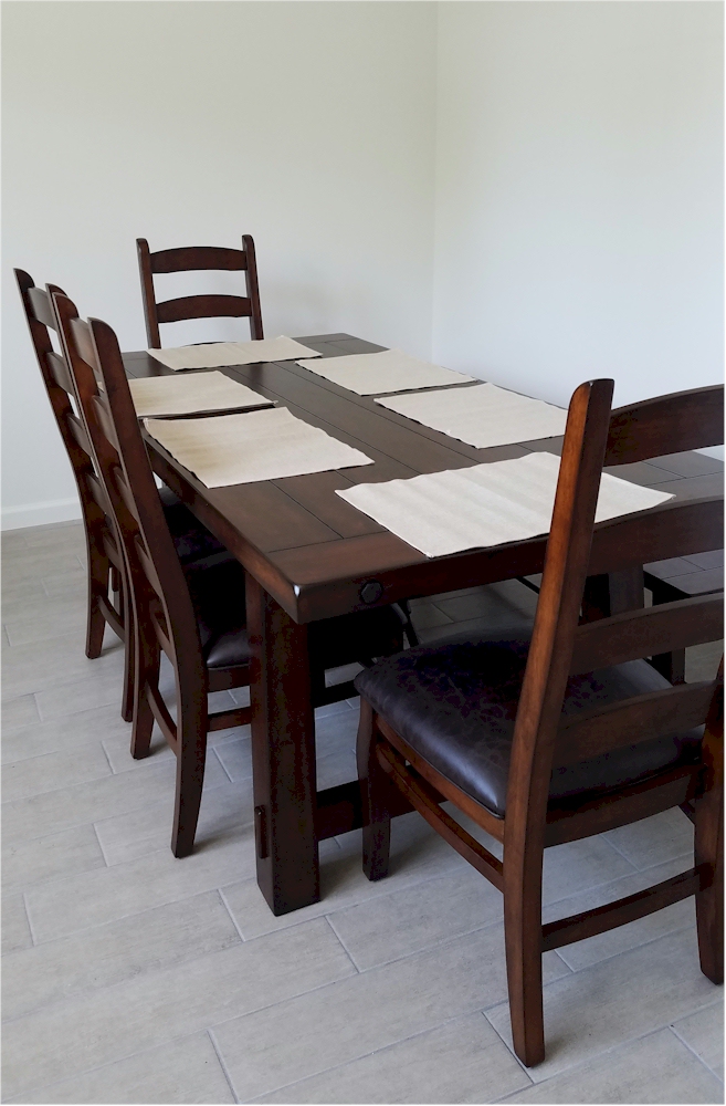 Classic Rustic Farmhouse BurlapLook Linen Placemat Embroidery Blank