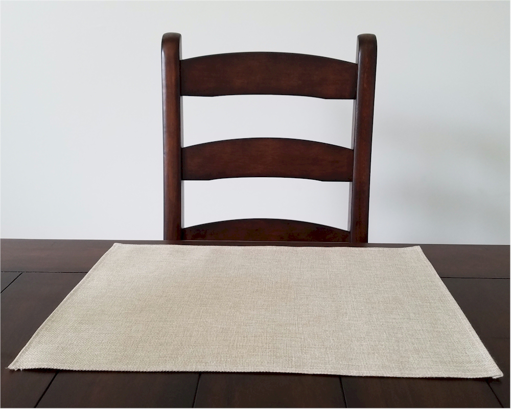 Classic Rustic Farmhouse BurlapLook Linen Placemat Embroidery Blank