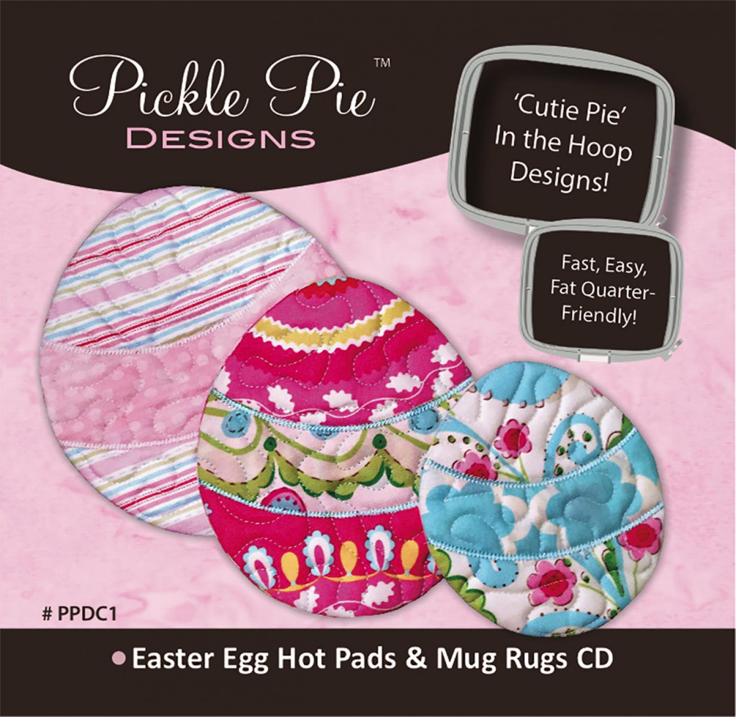 Easter Egg Hot Pads & Mug Rugs Collection Embroidery Designs on CDROM