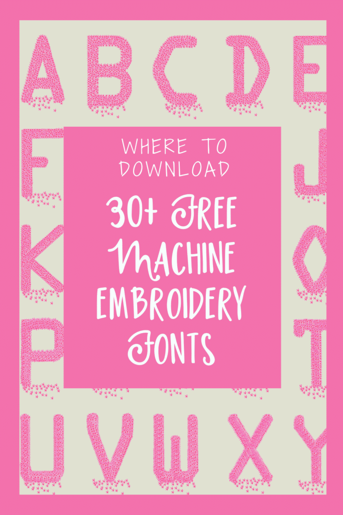 40 FREE Embroidery Fonts To Download (Including Bx!)