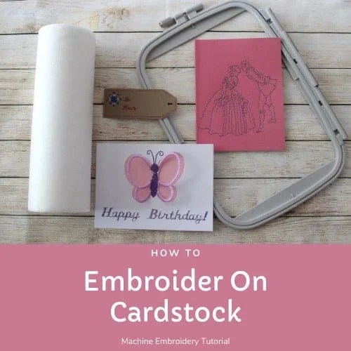 How To Machine Embroider On Cardstock Paper Easily