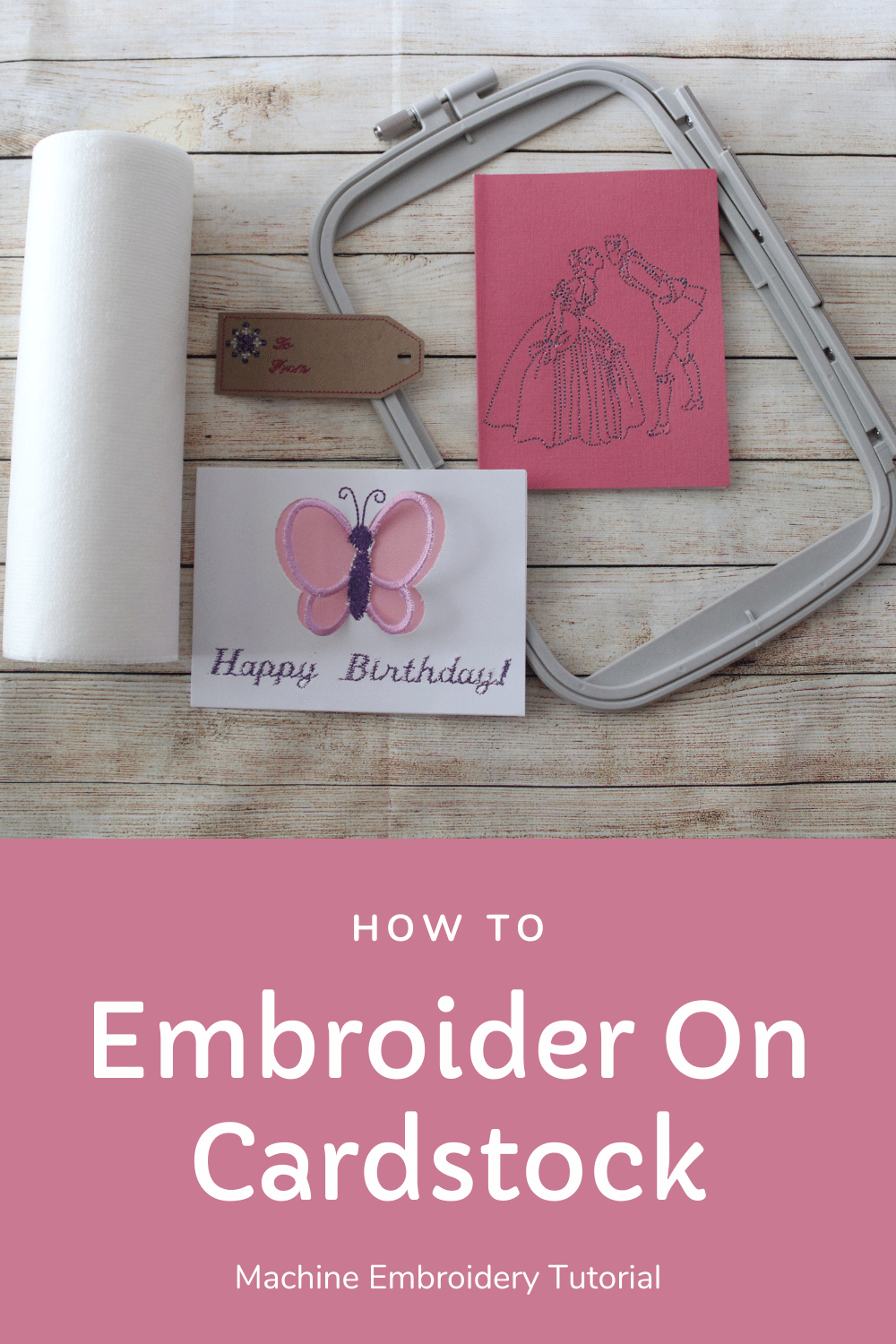 How To Machine Embroider On Cardstock Paper Easily