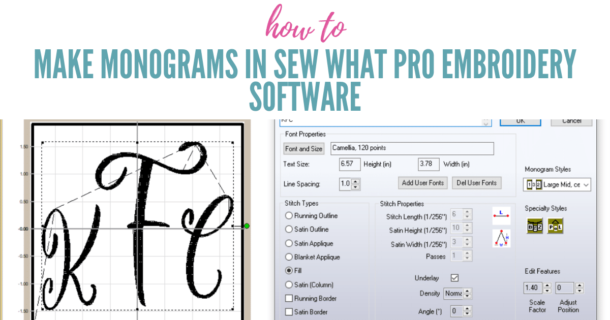 How to create monogram in sew what pro psawetri