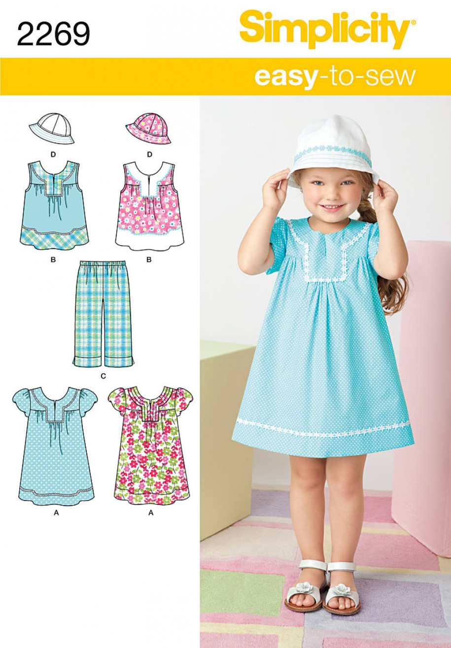 (Discontinued) Simplicity Sewing Pattern 2269 Child's Easy to Sew