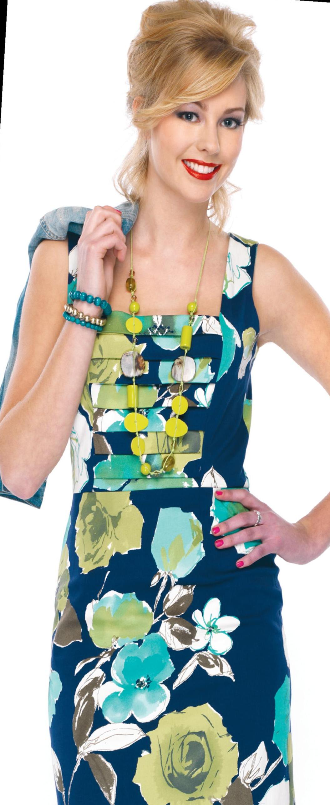 Floral Dress with Pleated Bodice Free sewing patterns Sew Magazine