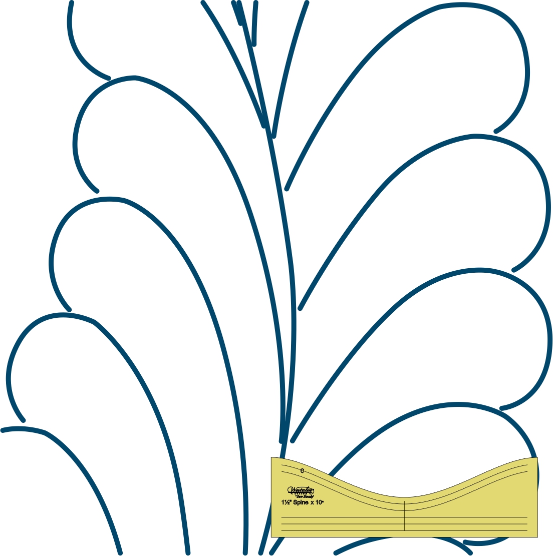 Westalee Design Feather Spine Templates Sew Steady