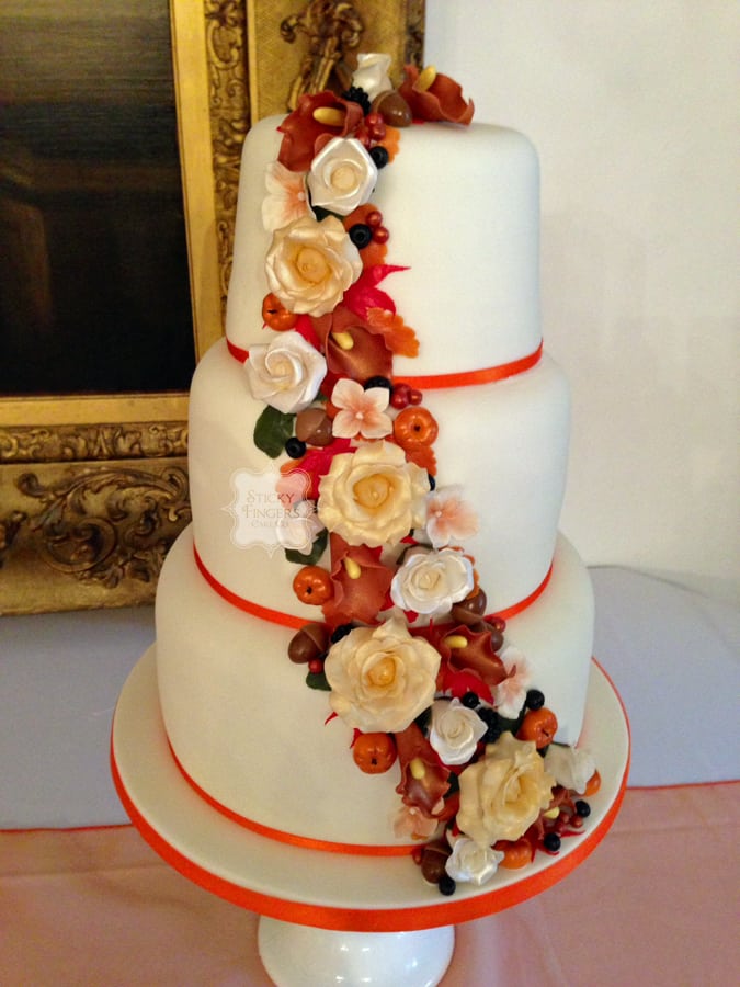 Wedding Cake Brentwood Ingatestone Hall, 25th October 2014 Sticky