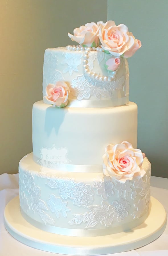 3 Tier Iced Wedding Cake, SouthendonSea, Essex Roslin Beach Hotel